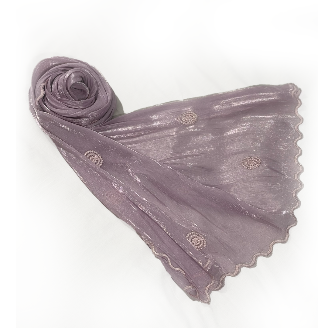 Shimmer shawl thread work