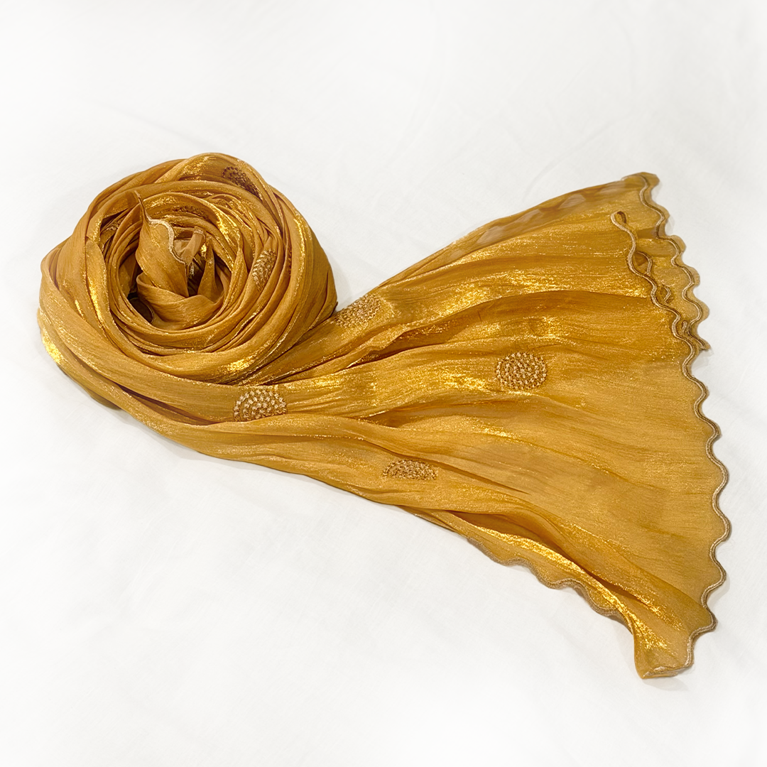 Shimmer shawl thread work